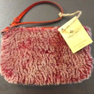 Patricia Nash Laser Cut Sherpa Wrist Handbag